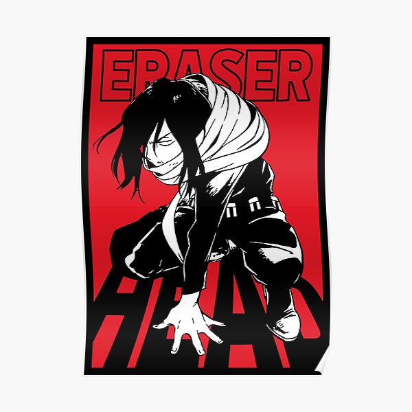 Eraser Head (Black) Poster RB2210 product Offical My Hero Academia Merch
