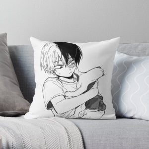 Todoroki with his cat Throw Pillow RB2210 product Offical My Hero Academia Merch