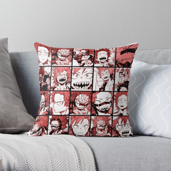 BNHA Kirishima collage - color version Throw Pillow RB2210 product Offical My Hero Academia Merch