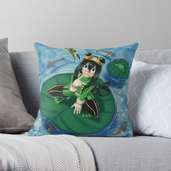 Froppy Throw Pillow RB2210 product Offical My Hero Academia Merch